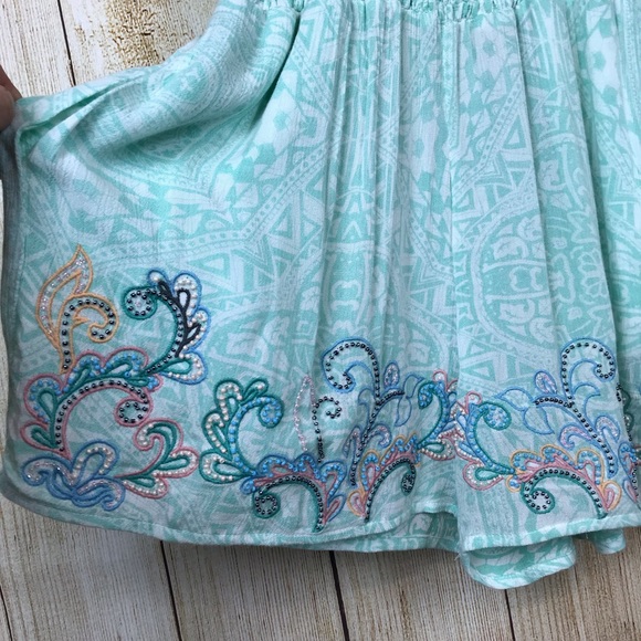 Green Dragon Beaded Surplice V-Neck Romper Size L - Picture 4 of 8